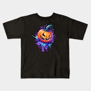 Halloween Pumpkin Graffiti style Kids T-Shirt